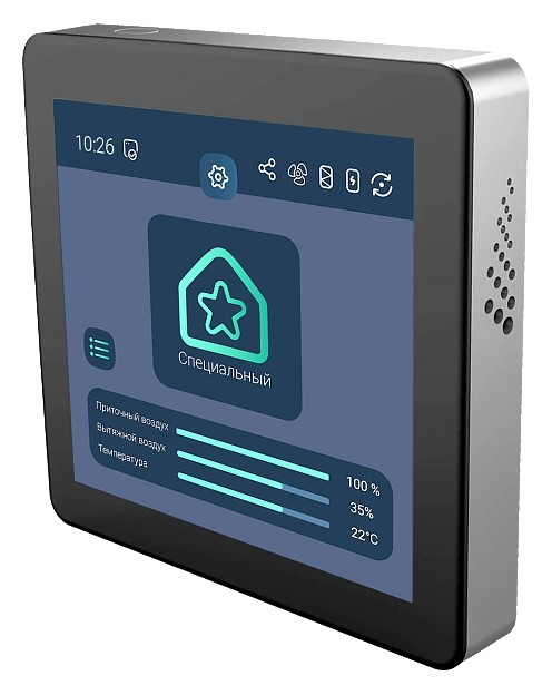 Компактная приточно-вытяжная установка Energolux Riviera GO R-EC HRW 2000-L-R (горизонтальная, с водяным нагревателем, роторный регенератор)