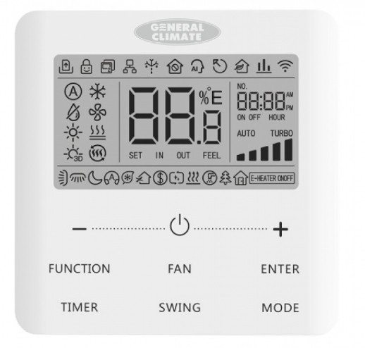 Канальный кондиционер General Climate GC-DNE60HWF / GU-UE60HF (инверторный)