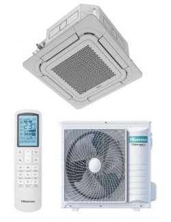 Кассетный кондиционер Hisense ACT-12UR4RCC8 / AUW-12U4RS8 Wi-Fi (инверторный, с модулем Wi-Fi)