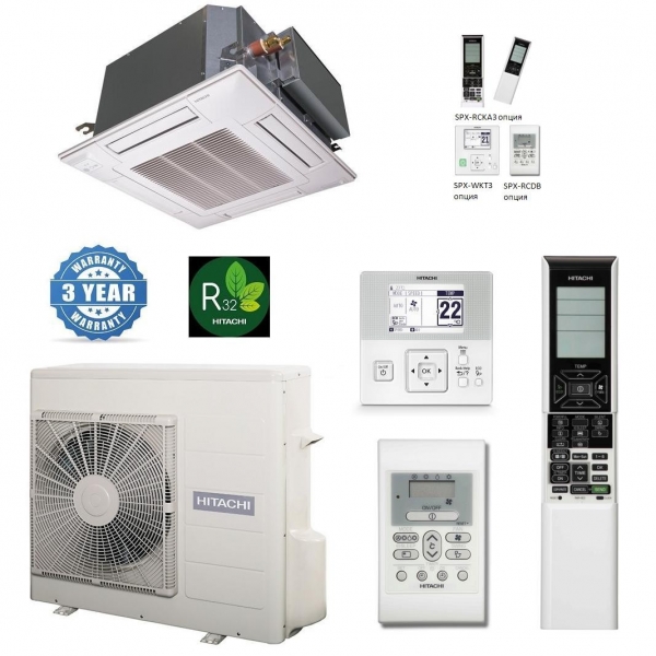 Кассетная сплит система Hitachi RAI-25RPE / RAC-25NPE / P-AP56NAMS Инверторный