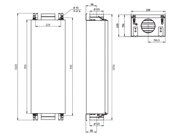 Приточная установка Minibox E-200-FKO GTC