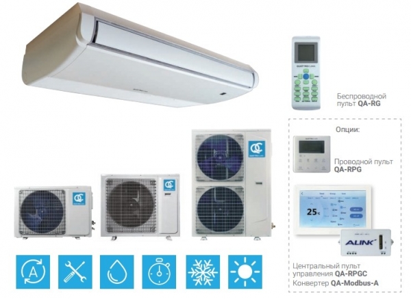 Напольно-потолочный кондиционер QuattroClima QV-I48FG / QN-I48UG