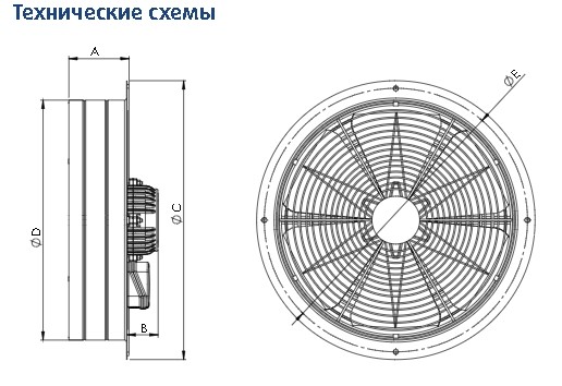 Осевой вентилятор Sysimple TARE 250