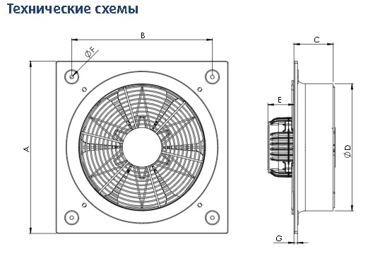 Осевой вентилятор Sysimple TAWE 400