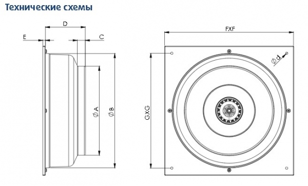 Канальный настенный вентилятор Sysimple TKV 200-B (круглый)