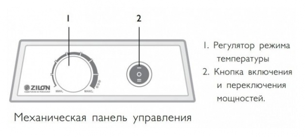Конвектор Zilon ZHC-1500 A2.0 (электрический, механическое управление)