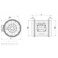 Схема prio 200E2 circular duct fan
