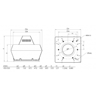 Схема DVNI 450D4 IE3 roof fan insul.